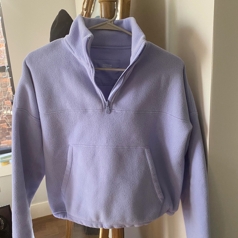 GIRLFRIEND COLLECTIVE MICRO FLEECE HALF ZIP JACKET